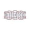 Thumbnail Image 3 of KAY Lab-Grown Diamonds Baguette & Round-Cut Scalloped Ring 1-1/2 ct tw 14K Rose Gold