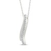 Thumbnail Image 2 of Diamond Waves Journey Necklace 1/6 ct tw 10K White Gold 18"