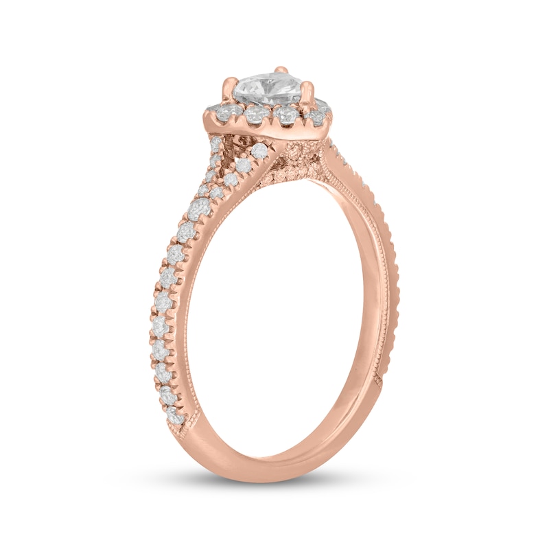 Main Image 2 of Neil Lane Heart-Shaped Diamond Halo Engagement Ring 7/8 ct tw 14K Rose Gold