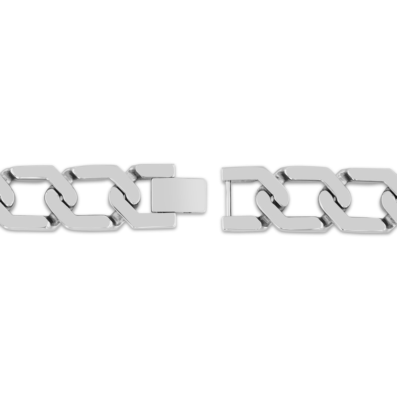 Main Image 3 of Men's Hexagon Link Bracelet Stainless Steel 8.5"