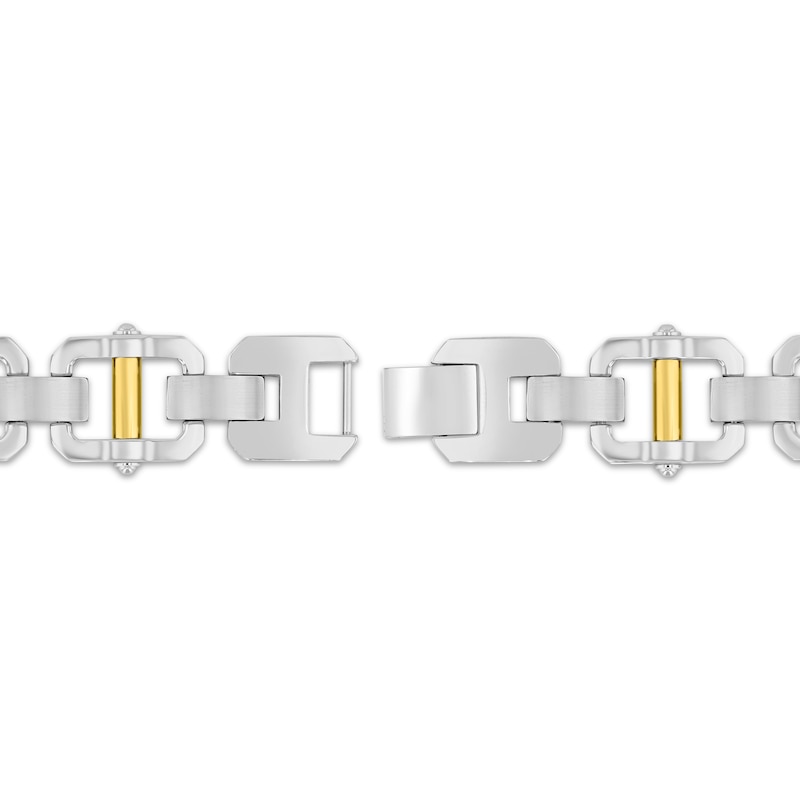Main Image 3 of Men's Link Bracelet Stainless Steel & Yellow Ion Plating 8.5"