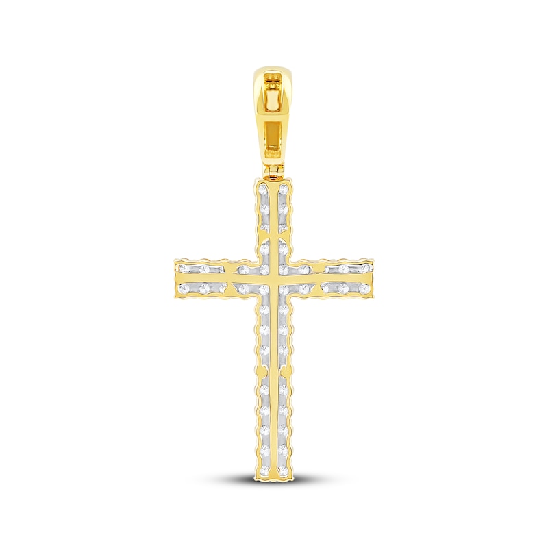 Main Image 3 of KAY Lab-Grown Diamonds Men's Cross Charm 1-1/2 ct tw 10K Yellow Gold