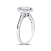 Thumbnail Image 2 of Adore Multi-Diamond Teardrop Halo Engagement Ring 3/8 ct tw 10K White Gold