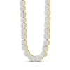 Thumbnail Image 2 of KAY Lab-Grown Diamonds Cushion-Shaped Link Necklace 3/4 ct tw 24K Yellow Gold Vermeil Sterling Silver 18"