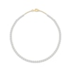 Thumbnail Image 3 of KAY Lab-Grown Diamonds Cushion-Shaped Link Necklace 3/4 ct tw 24K Yellow Gold Vermeil Sterling Silver 18"