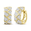 Thumbnail Image 1 of Diamond Hoop Earrings 1/2 ct tw 10K Yellow Gold