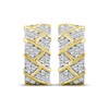 Thumbnail Image 2 of Diamond Hoop Earrings 1/2 ct tw 10K Yellow Gold