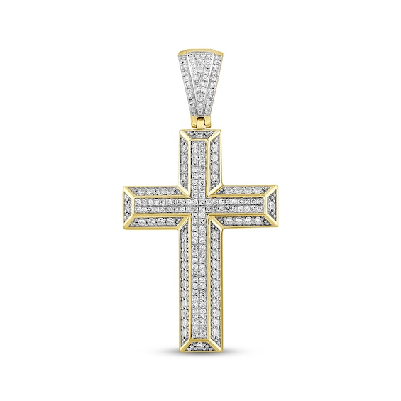 Diamond Cross Charm 1 ct tw 10K Yellow Gold