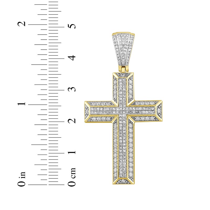 Main Image 3 of Diamond Cross Charm 1 ct tw 10K Yellow Gold