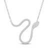 Thumbnail Image 1 of Diamond Snake Necklace 1/5 ct tw Sterling Silver 18"