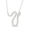 Thumbnail Image 2 of Diamond Snake Necklace 1/5 ct tw Sterling Silver 18"
