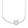 Thumbnail Image 1 of Diamond Heart-Shaped Loop Necklace 1/3 ct tw Sterling Silver 18"