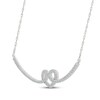 Thumbnail Image 2 of Diamond Heart-Shaped Loop Necklace 1/3 ct tw Sterling Silver 18"