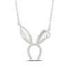Thumbnail Image 1 of Diamond Bunny Ears Necklace 1/10 ct tw Sterling Silver 18"