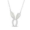 Thumbnail Image 2 of Diamond Bunny Ears Necklace 1/10 ct tw Sterling Silver 18"