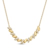 Thumbnail Image 1 of Diamond Marquise-Shaped Smile Necklace 1/5 ct tw 10K Yellow Gold 18"