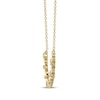 Thumbnail Image 3 of Diamond Marquise-Shaped Smile Necklace 1/5 ct tw 10K Yellow Gold 18"