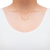 Thumbnail Image 4 of Diamond Marquise-Shaped Smile Necklace 1/5 ct tw 10K Yellow Gold 18"