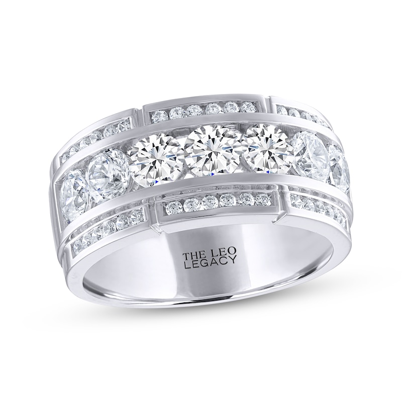Main Image 1 of Men's THE LEO Legacy Lab-Grown Diamond Wedding Band 2-3/4 ct tw 14K White Gold
