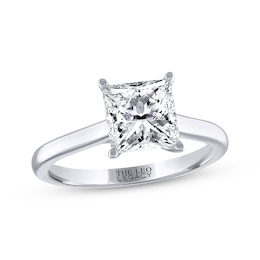 THE LEO Legacy Lab-Grown Diamond Princess-Cut Solitaire Engagement Ring 2 ct tw 14K White Gold
