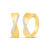 Thumbnail Image 1 of KAY Lab-Grown Diamonds Sculpted Hoop Earrings 1/4 ct tw 24K Yellow Gold Vermeil Sterling Silver