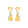 Thumbnail Image 2 of KAY Lab-Grown Diamonds Sculpted Hoop Earrings 1/4 ct tw 24K Yellow Gold Vermeil Sterling Silver