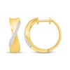 Thumbnail Image 3 of KAY Lab-Grown Diamonds Sculpted Hoop Earrings 1/4 ct tw 24K Yellow Gold Vermeil Sterling Silver