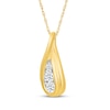 Thumbnail Image 2 of KAY Lab-Grown Diamonds Twist Necklace 3/8 ct tw 24K Yellow Gold Vermeil Sterling Silver 18"
