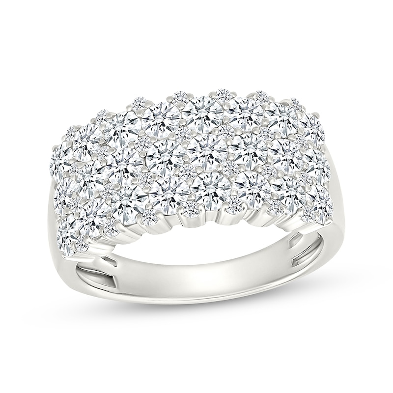 Main Image 1 of KAY Lab-Grown Diamonds Multi-Row Wide Fashion Ring 2 ct tw Sterling Silver