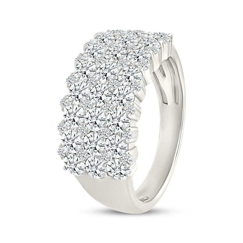 Main Image 2 of KAY Lab-Grown Diamonds Multi-Row Wide Fashion Ring 2 ct tw Sterling Silver