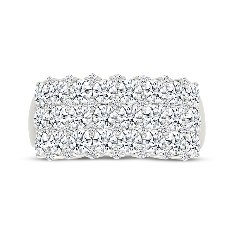Main Image 4 of KAY Lab-Grown Diamonds Multi-Row Wide Fashion Ring 2 ct tw Sterling Silver