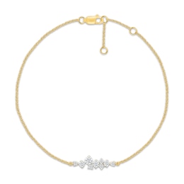 KAY Lab-Grown Diamonds Scatter Bracelet 1/3 ct tw 24K Yellow Gold Vermeil Sterling Silver 7.5"