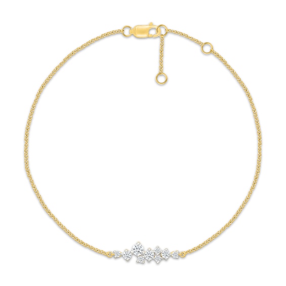 KAY Lab-Grown Diamonds Scatter Bracelet 1/3 ct tw 24K Yellow Gold Vermeil Sterling Silver 7.5"