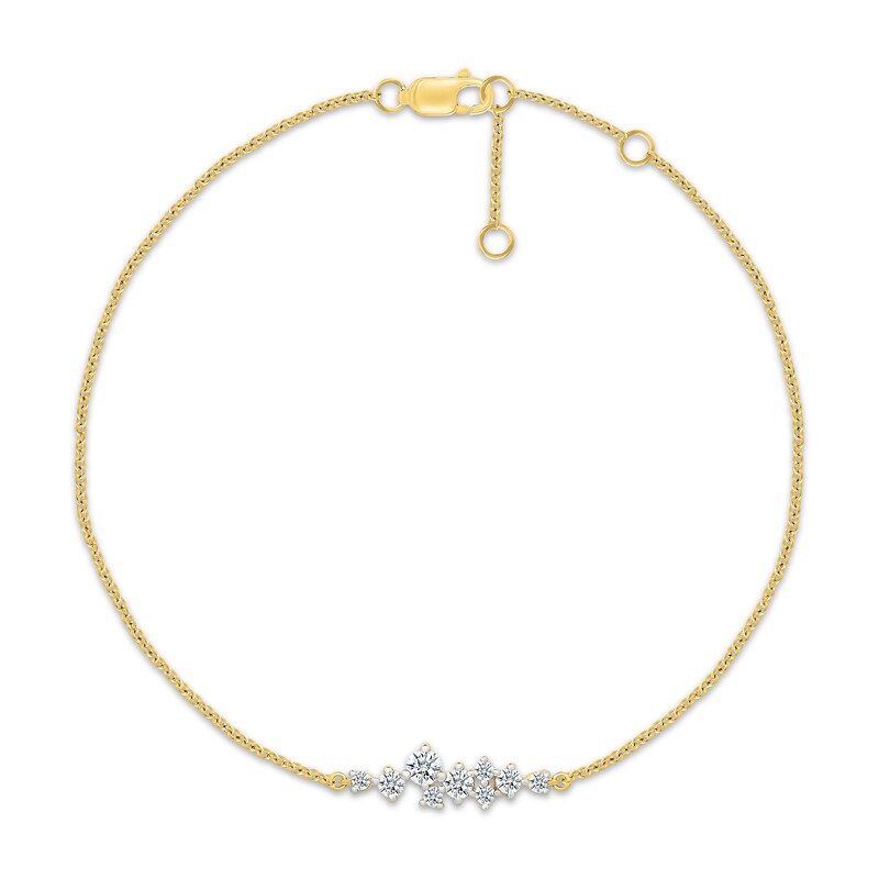 Main Image 1 of KAY Lab-Grown Diamonds Scatter Bracelet 1/3 ct tw 24K Yellow Gold Vermeil Sterling Silver 7.5"