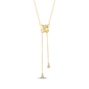 Thumbnail Image 1 of KAY Lab-Grown Diamonds Knot Lariat-Look Necklace 3/4 ct tw 24K Yellow Gold Vermeil Sterling Silver 18"