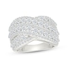 Thumbnail Image 1 of KAY Lab-Grown Diamonds Crossover Wide Fashion Ring 2 ct tw Sterling Silver