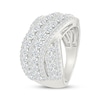 Thumbnail Image 2 of KAY Lab-Grown Diamonds Crossover Wide Fashion Ring 2 ct tw Sterling Silver