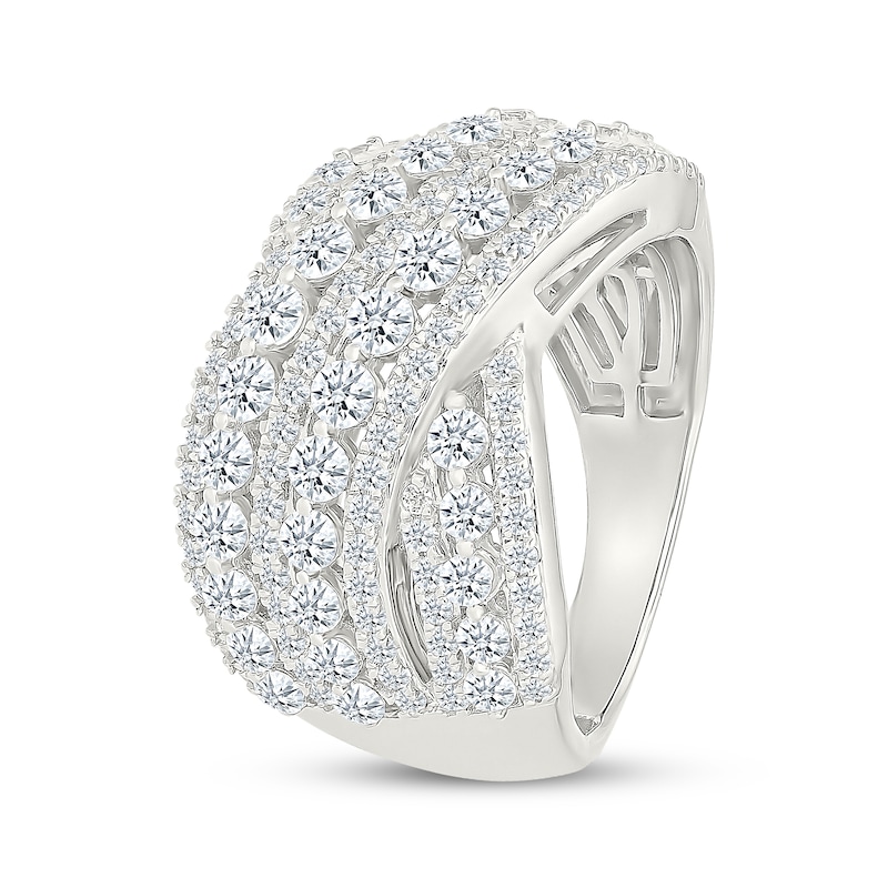 Main Image 2 of KAY Lab-Grown Diamonds Crossover Wide Fashion Ring 2 ct tw Sterling Silver