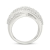 Thumbnail Image 3 of KAY Lab-Grown Diamonds Crossover Wide Fashion Ring 2 ct tw Sterling Silver