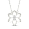 Thumbnail Image 1 of KAY Lab-Grown Diamonds Flower Necklace 1/20 ct tw Sterling Silver 18"