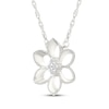 Thumbnail Image 2 of KAY Lab-Grown Diamonds Flower Necklace 1/20 ct tw Sterling Silver 18"