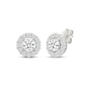 Thumbnail Image 1 of Kay Lab-Grown Diamonds Halo Stud Earrings 1 ct tw Sterling Silver