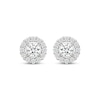 Thumbnail Image 2 of Kay Lab-Grown Diamonds Halo Stud Earrings 1 ct tw Sterling Silver