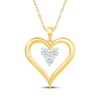 Thumbnail Image 1 of KAY Lab-Grown Diamonds Open Heart Necklace 1/2 ct tw 24K Yellow Gold Vermeil Sterling Silver 18"