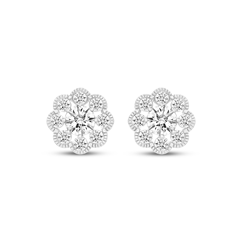 Main Image 2 of KAY Lab-Grown Diamonds Flower Stud Earrings 3/4 ct tw Sterling Silver