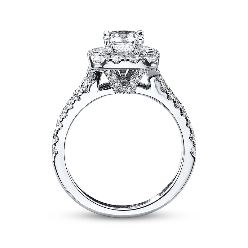Neil Lane Diamond Engagement Ring 2-1/6 ct tw Cushion-cut  14K White Gold