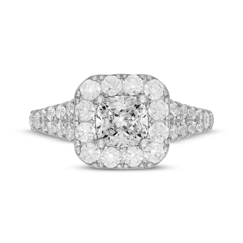 Main Image 3 of Neil Lane Diamond Engagement Ring 2-1/6 ct tw Cushion-cut  14K White Gold