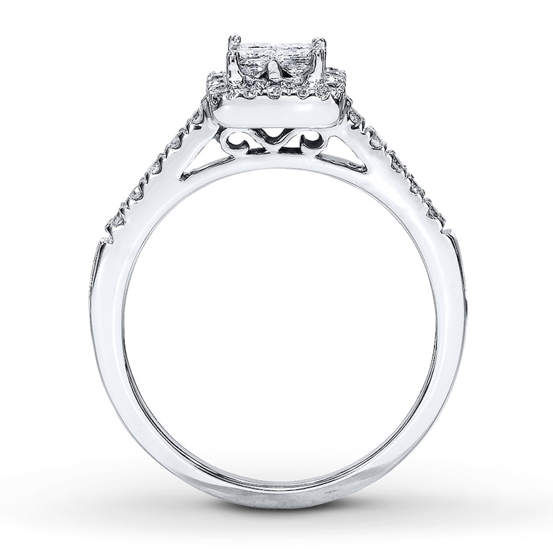 Diamond Engagement Ring 1/2 Carat tw 14K White Gold