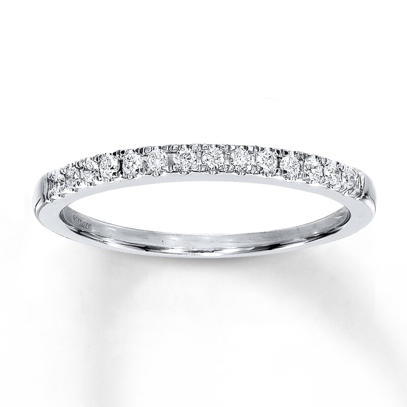 Diamond Wedding Band 1/8 ct tw Round-cut 14K White Gold
