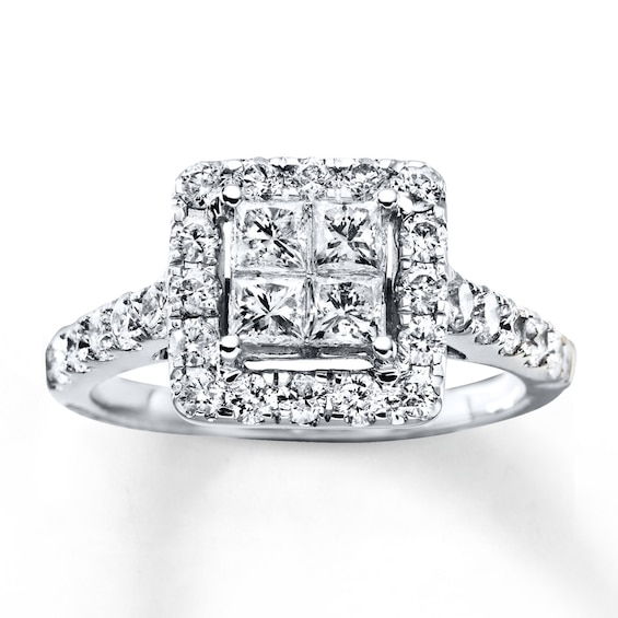 Adore Diamond Engagement Ring 1-3/8 Carat tw 14K White Gold